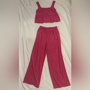 Pink Terry Cloth Set